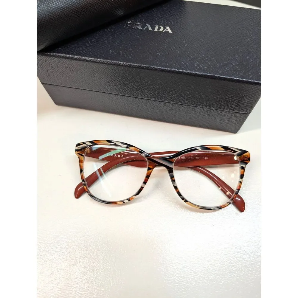 Prada PR12T Tortoise Eyeglasses and Case
